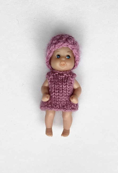 Svetřík a čepička pro miminko 7 cm