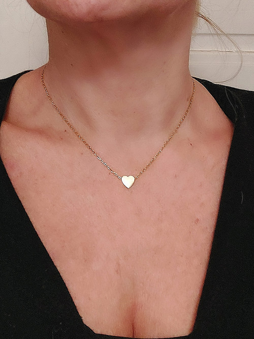 Minimalistický řetízek a srdíčko PVD zlacení ocel