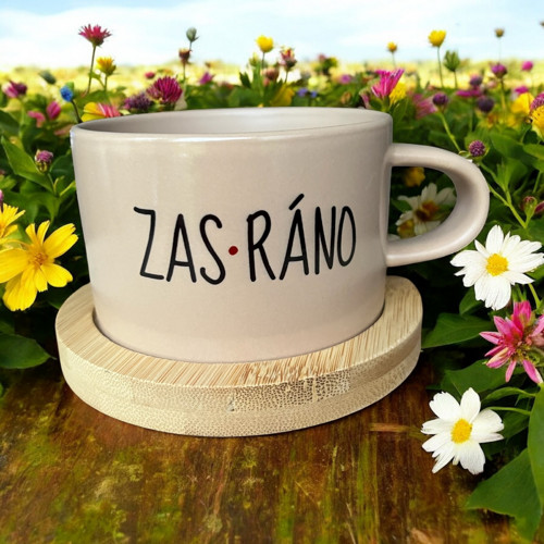 Hrnek ZAS RÁNO hnědý