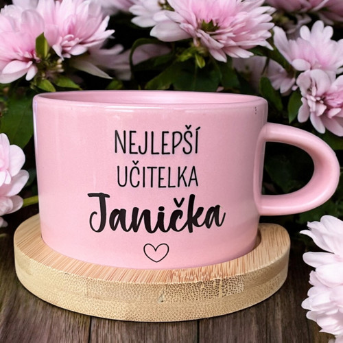 Hrnek Nejlepší učitelka -jméno dle přání-