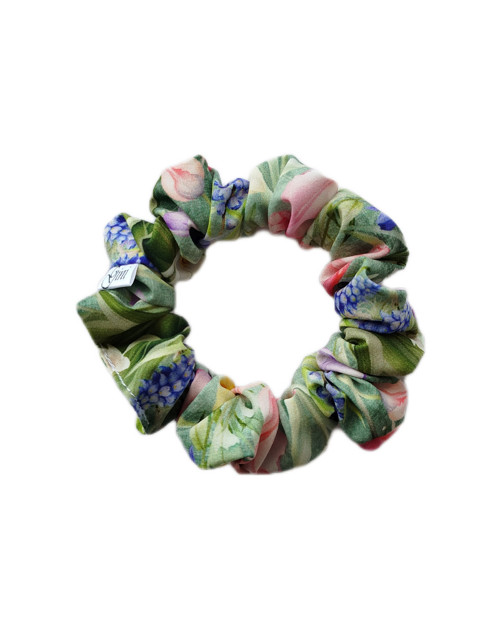 Gini HEDVÁBNÁ scrunchie S - SPRING