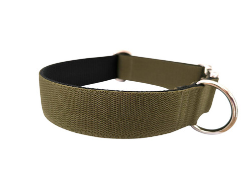 Obojek KHAKI s kovovou sponou, vel. XL