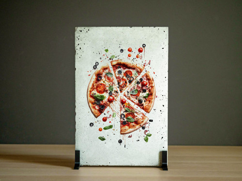 Betonový poster – Pizza — foto 1