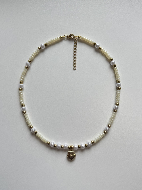 Beaded shell necklace
