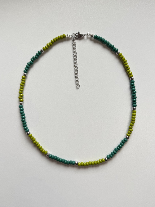 Green beaded necklace