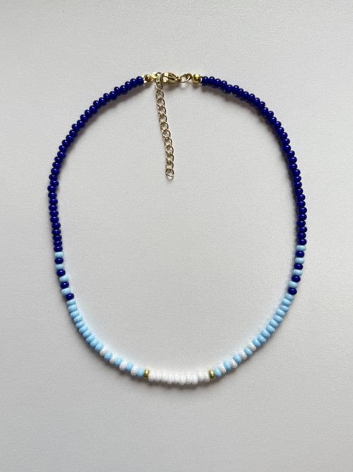 Tailgate blue necklace