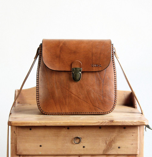 Kožená kabelka Antique leather *RAW&Tan*