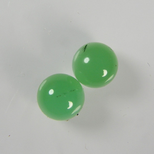 Pár přírodních Chryzoprasů, 1,14 ct./Pár, 5x5 mm