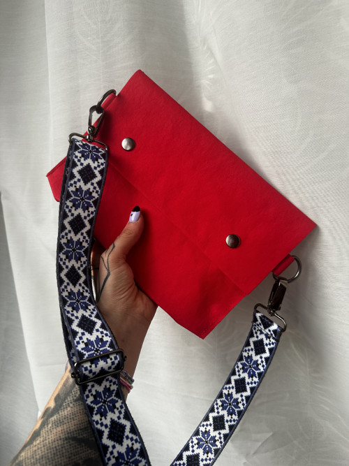 Papírová crossbody // red ~ folklor