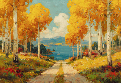 Záře podzimu - obraz na platně 90x60 cm