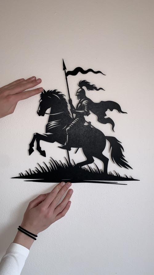 Dekorace na zeď Rytíř na koni
