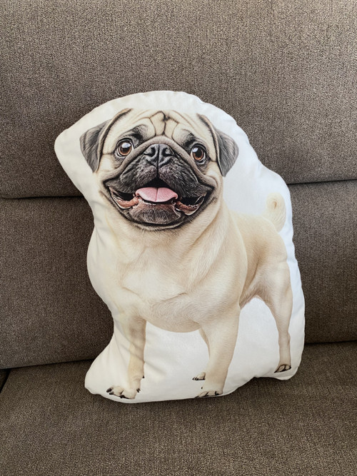 Polštář 3D - Mops