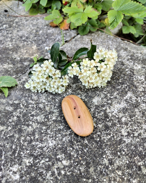 Dřevěný designový oboustranný knoflík