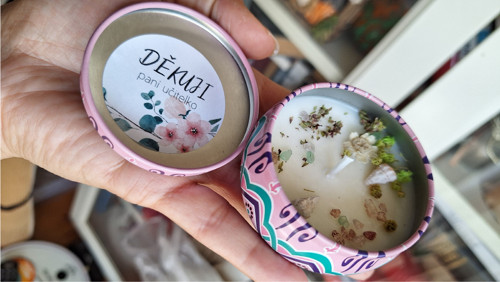 Sójová svíčka BOHO / pro učitelku/učitele