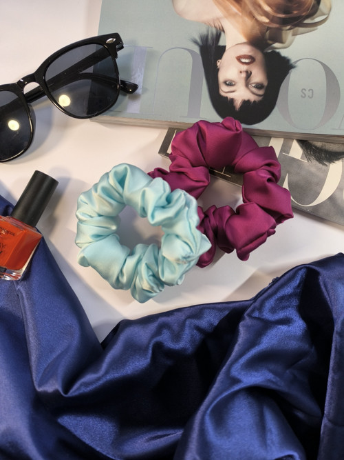 Hedvábné scrunchie gumičky