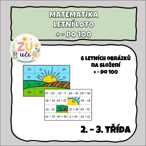Letní matematické loto , + - 100