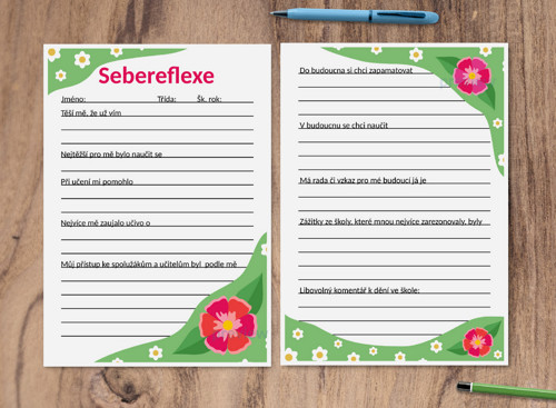 (formativní) Sebereflexe floral 3 - červeňky