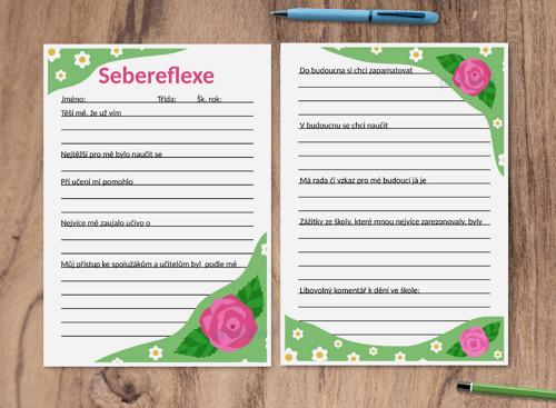 (formativní) Sebereflexe floral 3 - růže