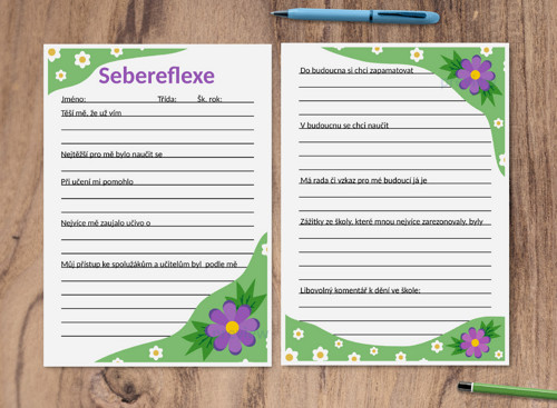 (formativní) Sebereflexe floral 3 - fialky