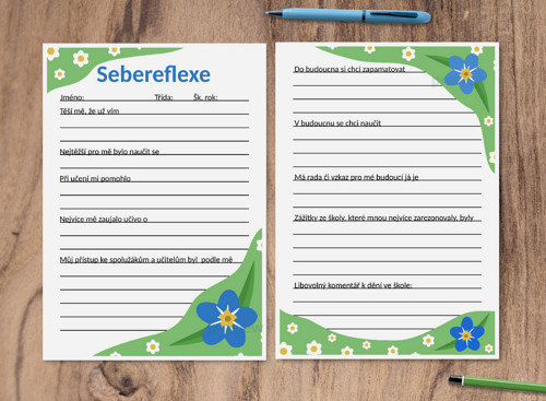 (formativní) Sebereflexe floral 3 - pomněnky — foto 1