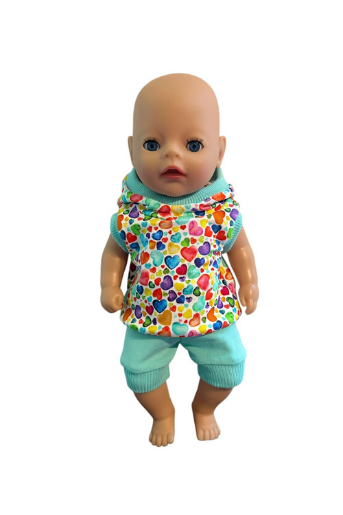 Letný set pre Baby Born 36 cm - srdiečka