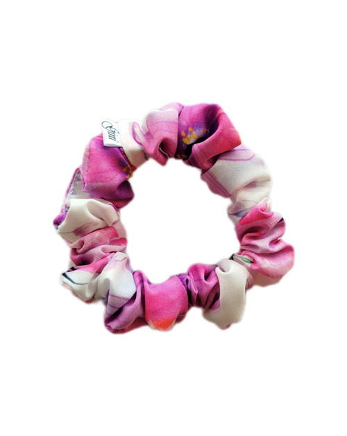 Gini HEDVÁBNÁ scrunchie S - ROSE FLOWER