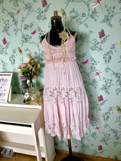 Šaty boho powder pink — foto 1