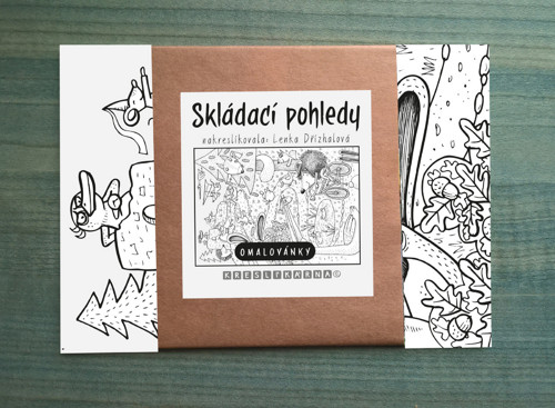 Skládací pohledy - Výlet - vymalovánky