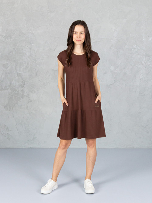 Drexiss dámské letní šaty SOFIE SILK COFFEE