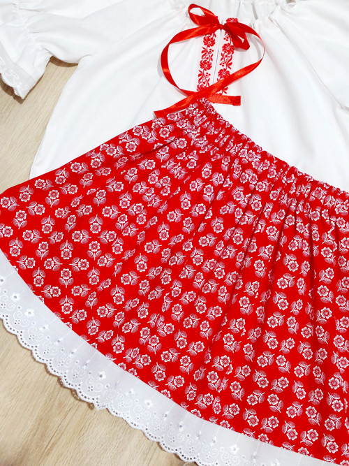 Folklórní sukýnka délka 30 cm