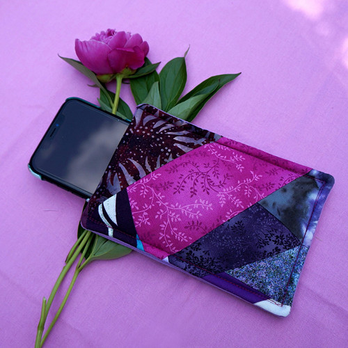 Obal/pouzdro na mobil - crazy patchwork