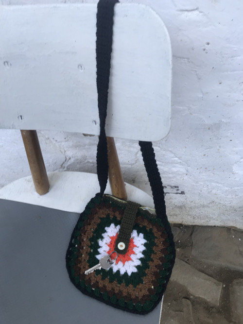 Mini kabelka oranžová květinka