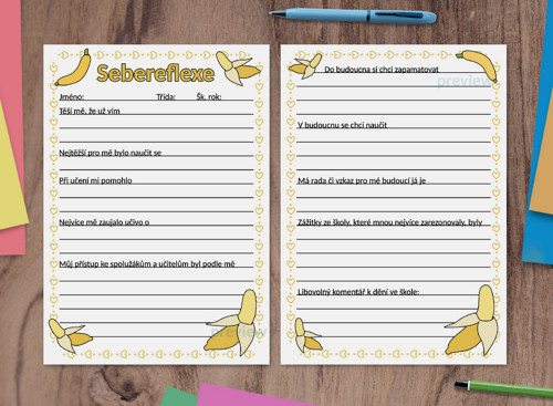 (formativní) Sebereflexe fruit - banány — foto 1
