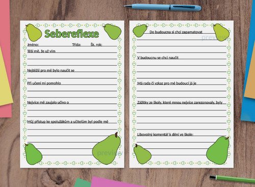 (formativní) Sebereflexe fruit - hruška — foto 1
