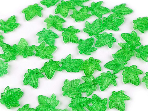 Plastové korálky lístečky mix tvarů (20g)