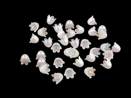 Plastové zvonečky / sukýnka 9x11mm (10g) - krémová