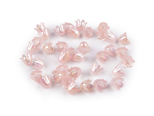 Plastové zvonečky / sukýnka 9x11mm (10g) - pudrová