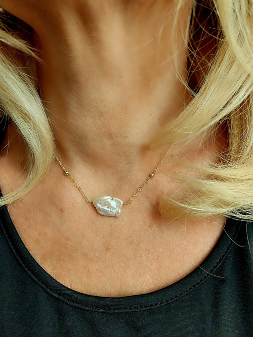 "VEVA" Originální perla GF 5%zlata 14Kt