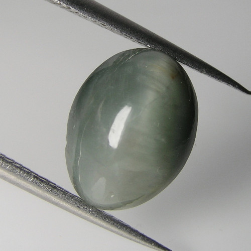 Zelený Apatit, kočičí oko, 4,63ct., 12,5x9,6x6,1mm
