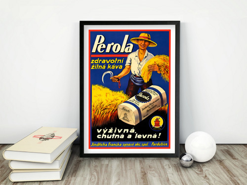 Vintage plakát Perola zdravotní žitná káva