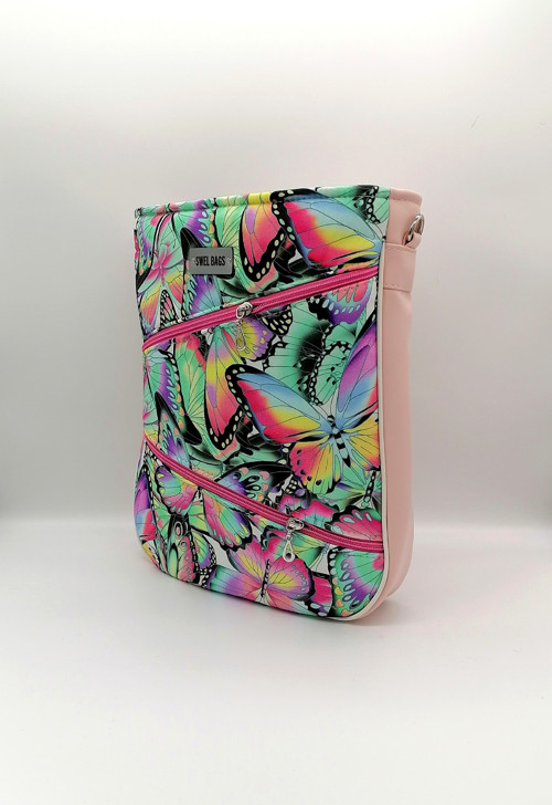 Střední kabelka Zipper Trio s motivem motýlů