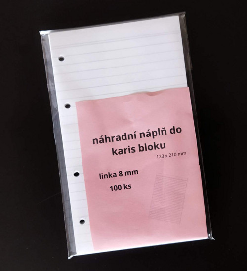 Náhradní náplň do karis bloků A5 - užší