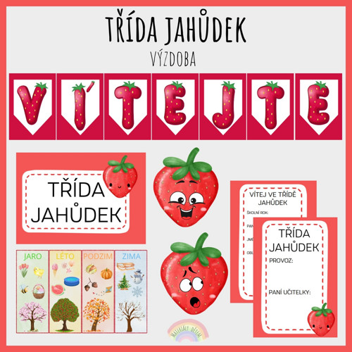 Výzdoba třídy - Jahůdky