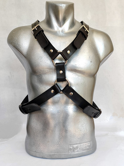 Pánský kožený harness - postroj na hrudník
