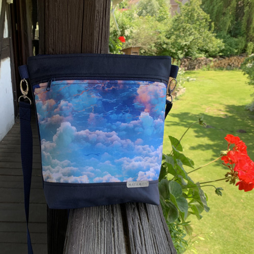 Crossbody kabelka - Nebe s tmavě modrou