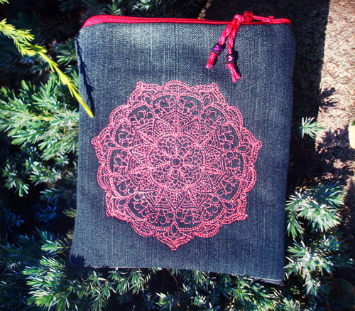 Jeans MANDALA - taštička na všelicos