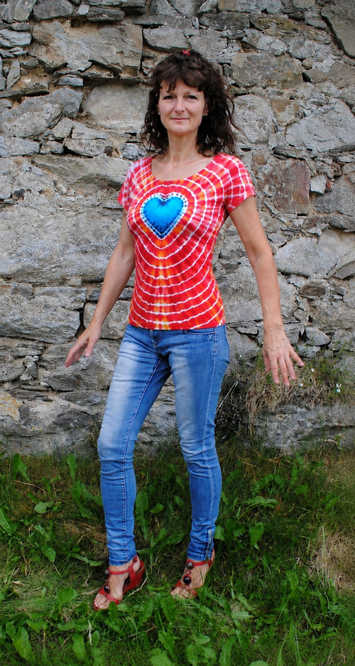 Batikované tričko M - Životní láska
