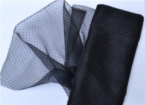 Organza černá se vzorem — foto 1