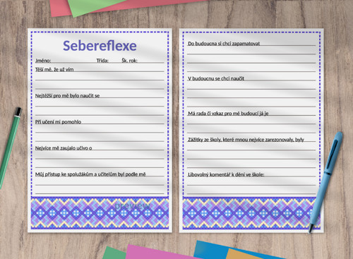 (formativní) Sebereflexe ornament - zafír