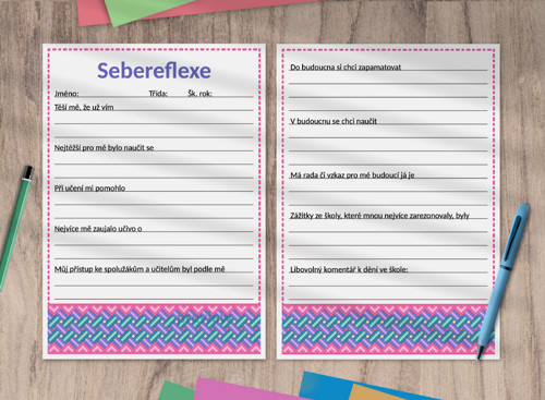 (formativní) Sebereflexe ornament - pink spleť